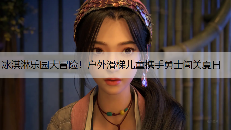 冰淇淋乐园大冒险！户外滑梯儿童携手勇士闯关夏日
